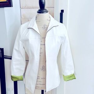 Vintage Gallery white leather jacket